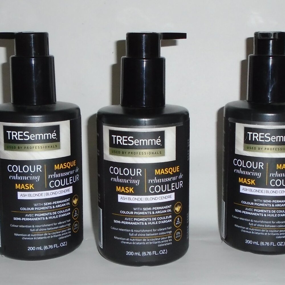 TRESemme Colour Enhancing Mask Ash blonde *3 Pack* 200ml/6.76oz Each NEW